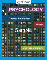 PSYCHOLOGY:THEMES VARIATIONS (PB)