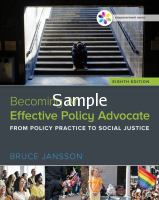 BECOMING EFFECTIVE POLICY ADVOCATE