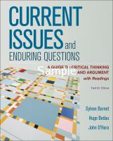 CURRENT ISSUES ENDURING QUESTIONS